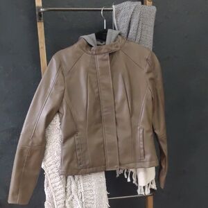 Jack by BB Dakota Tan Leather Jacket